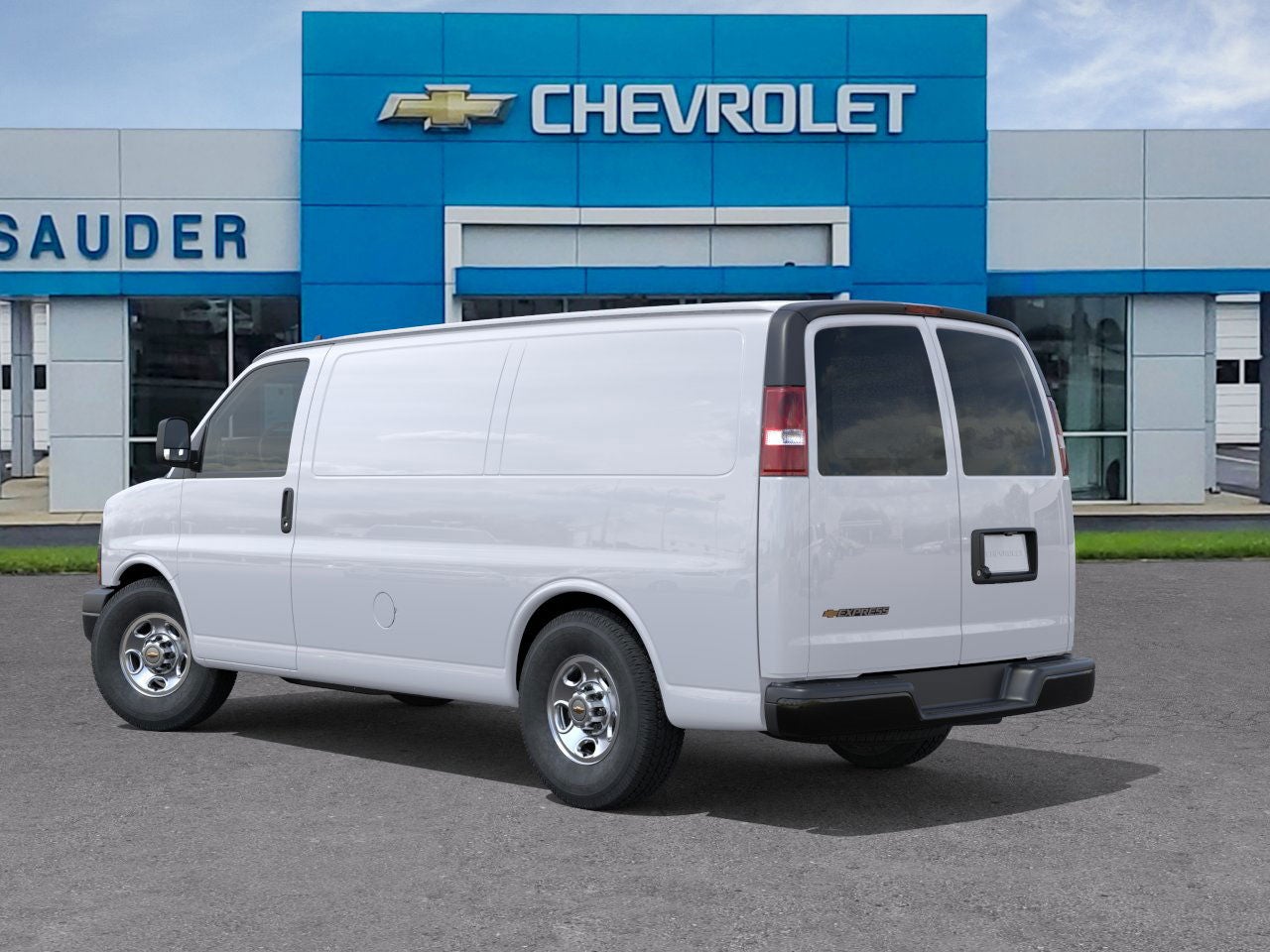 2025 Chevrolet Express Cargo — rear three-quarter view